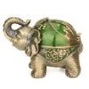 Elephant Decorative Ashtray With Lid For Cigarettes Metal Smoking Ash Tray Ashtrays For Smoker Windproof Cigarette Ashtrays For Outdoor Indoor Fancy Gift For Men Women Weed Smokers (Dark Green)