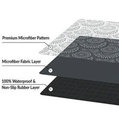 Shape28 Floor Mat Ultra-Thin Kitchen Rug With Non Slip Rubber Backing 35”x23” Grey Design 1S -Generic Furniture Shop 51KnFUaUZIL