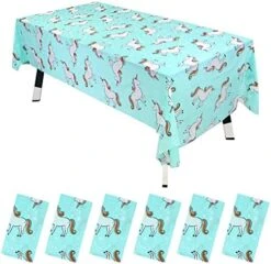 6 Pack Happy Birthday Plastic Tablecloths,108" X 54"Rectangle Disposable Table Covers For Picnic Birthday Wedding Parties … -Generic Furniture Shop 51KvtXtVrkL. AC