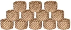 Napkin Rings Set Of 12, Rattan Napkin Holders, Napkin Rings Bulk For Party Decoration, Dinning Table, Everyday, Family Gatherings - A Great Tabletop Décor - Natural -Generic Furniture Shop 51KxZIKTKJL. AC