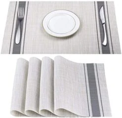 Kitchen Placemats Set Of 4 Placemat For Dining Table Woven Table Mats (Gold) -Generic Furniture Shop 51L6q11MU5L. AC