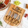 Round Charcuterie Board Set - Cheese Board And Knife Set, Cheese Board Set, Cheeseboard Gift Set, Charcuterie Board, Cheese Cutting Board (Round Acacia)