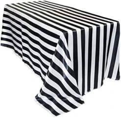 - 90 X 132 Inch Rectangular Satin Tablecloth - Black, Rectangle Shiny Satin Table Linens For 6 Ft Rectangular Tables -Generic Furniture Shop 51LD9mec5zL. AC