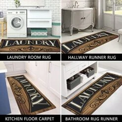 Cekene Laundry Room Runner Rug Non-Slip Rubber Laundry Floor Mat Durable Washable Mats For Washhouse Kitchen Doormat Farmhouse Decor 20x59 Inch -Generic Furniture Shop 51LWqGuRJWL