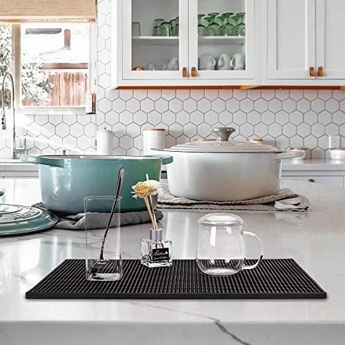 3Pcs Bar Mat Spill Mat - Quality Rubber Bar Service Spill Mat Nonslip Flexible Barber Mats For Clippers Bar Mat For Home Bar Restaurant Service Mat (3Pcs, 12×6 Inch, 18×12 Inch, 24×12 Inch 3 3Pcs Bar Mat Spill Mat - Quality Rubber Bar Service Spill Mat Nonslip Flexible Barber Mats For Clippers Bar Mat For Home Bar Restaurant Service Mat (3Pcs, 12×6 Inch, 18×12 Inch, 24×12 Inch - Image 3