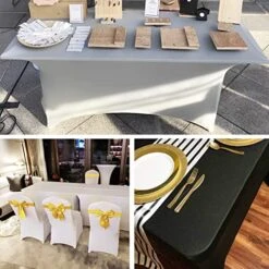 Stretch Spandex Tablecloth 2 Pack 6FT Black Fitted Tight Washable And Wrinkle Resistant Rectangular Patio Table Cover For Event, Wedding, Banquet & Parties(Black,72 L X 30 W X 30 H Inches) 19 Stretch Spandex Tablecloth 2 Pack 6FT Black Fitted Tight Washable And Wrinkle Resistant Rectangular Patio Table Cover For Event, Wedding, Banquet & Parties(Black,72 L X 30 W X 30 H Inches) -Generic Furniture Shop 51MEpP41kZL