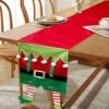 90 Inch Christmas Elf Table Runner For Indoor/Outdoor Xmas Dining Decoration, Soft Santa Elves Dinner Tablecloth Cover Décor For Themed Holiday Home Kitchen Dinner Party