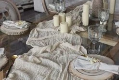 Table Runner 25x170 Inches Cheesecloth Tablecloth For Romantic Wedding Rustic Boho Style Natural Elegant Gauze Decor (Light Olive) -Generic Furniture Shop 51O43Dlf4hL. AC
