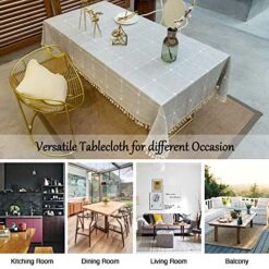 Tablecloth Kitchen & Table Linens Gray Rustic Table Cover Farmhouse Rectangle Square Tablecloth Table Cloth For Party, Birthday, Holiday, Dining 55 Inch -Generic Furniture Shop 51Oc4UYdCaL