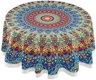 Mandala Round Tablecloth 60 Inch Macrame Lace Table Cloth Table Cover For Kitchen Dinning Tabletop Decor 11 Mandala Round Tablecloth 60 Inch Macrame Lace Table Cloth Table Cover For Kitchen Dinning Tabletop Decor - Image 11