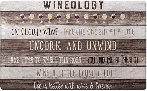 Cozy Living Anti-Fatigue Designer Kitchen Mat, Wineology Themed-Non Slip, Stain Resistant, Easy Clean, 1/2 Inch Thick Comfort Chef Mat, 18" X 30" 6 Cozy Living Anti-Fatigue Designer Kitchen Mat, Wineology Themed-Non Slip, Stain Resistant, Easy Clean, 1/2 Inch Thick Comfort Chef Mat, 18" X 30" - Image 6