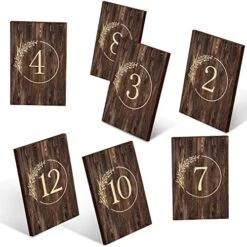 12 Pieces Rustic Wooden Wedding Table Numbers Decors Country Wedding Table Decoration Self Stand Wedding Centerpieces Table Signs For Wedding Bridal Shower Restaurant Reception Decor, Number 1-12 -Generic Furniture Shop 51PahJAnxdL