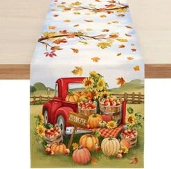 Fall Pumpkin Placemats For Dining Table, 12 X 18 Inch Farm Apples Sunflower Truck Autumn Thanksgiving Seasonal Holiday Decoration Rustic Washable Table Mats Set Of 4 15 Fall Pumpkin Placemats For Dining Table, 12 X 18 Inch Farm Apples Sunflower Truck Autumn Thanksgiving Seasonal Holiday Decoration Rustic Washable Table Mats Set Of 4 -Generic Furniture Shop 51PqHLApMWL. AC