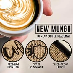 Coffee Bar Mat - Coffee Bar Accessories For Coffee Bar Decor - Coffee Decor For Coffee Station - Ok, But First Coffee Mat - Burlap Placemat With Fabric Backing - 20”x14” -Generic Furniture Shop 51PtGHJlKdL