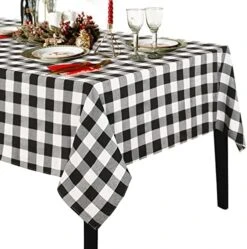 Buffalo Plaid Tablecloth Black And White Checkered Tablecloth Thanksgiving Tablecloth For Thanksgiving Christmas Table Decorations 56x84 Inch -Generic Furniture Shop 51QDQceglZL. AC