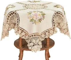 Small Handmade Crochet Cotton Lace Table Runner Dresser Scarf, Ribbon Embroidery (Rectangle 16 X 36 Inch) -Generic Furniture Shop 51QvYAKeIHL. AC