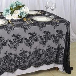 Lace-Tablecloth-Rectangular 60x120-Inch White Rectangle Overlay Tea Tablecloth Lace Tablecloths Long Rectangular Tablecloth Lace Tablecloth 60 Table Floral Embroidery Lace Table Cloths Decoration -Generic Furniture Shop 51RToQuTGoL. AC