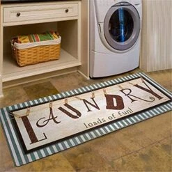 ABREEZE Laundry Room Rug 20"x59", Laundry Mats Washable Farmhouse Mat Floor Runners For Bath Room Carpet Kitchen Mats(Grape) -Generic Furniture Shop 51S w0zMLML. AC