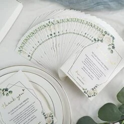 Wedding Thank You Place Setting Cards, 50 Pieces Place Cards For Table Setting, Table Place Cards For Wedding Favors, Receptions, Dinner Parties, Events And Celebrations (4 X 6 In, Floral) 17 Wedding Thank You Place Setting Cards, 50 Pieces Place Cards For Table Setting, Table Place Cards For Wedding Favors, Receptions, Dinner Parties, Events And Celebrations (4 X 6 In, Floral) -Generic Furniture Shop 51SCTTe5sPL