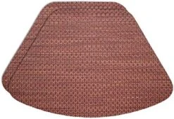 Redwood (Brick & Tan) Wipe Clean Wedge-Shaped Placemats - Set Of Four Plus Center Round-Charger -Generic Furniture Shop 51SYaqJviZL. AC