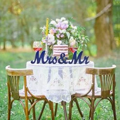 Large Mr And Mrs Sign Wedding Table Decorations, Mr & Mrs Letters Display Stand Figures For Sweetheart Table, Photo Props, Wedding Decorations, Anniversary Wedding Shower Gift (Royal Blue) -Generic Furniture Shop 51SnlJvJ2GL