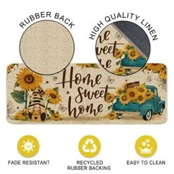 Hexagram Sunflower Kitchen Rugs And Mats Set Of 2, Sunflower Kitchen Mats, You Are My Sunshine Farmhouse Anti Fatigue Mats For Floor Decorations, Sunflower Kitchen Decor 17x29 Inch-17x47 Inch -Generic Furniture Shop 51TXn91OF1L