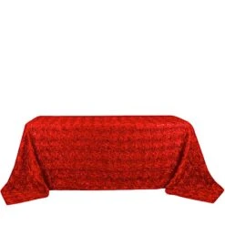 90x132 Red Satin Raised Rosettes Rectangle Tablecloth Wedding Party Dining Room Table Linens -Generic Furniture Shop 51Tp7rW2X8L