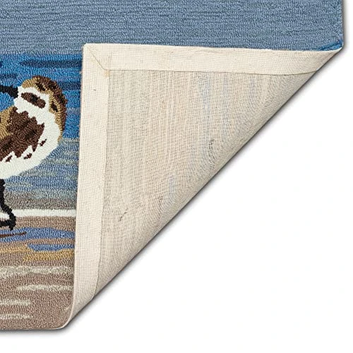 Liora Manne Frontporch Indoor Outdoor Rug - Novelty Design, Hand Hooked, Weather Resistant, UV Stabilized, Foyers, Porches, Patios & Decks, Coastal, Bird, Contemporary, Sandpipers Lake, 2' X 5' 4 Liora Manne Frontporch Indoor Outdoor Rug - Novelty Design, Hand Hooked, Weather Resistant, UV Stabilized, Foyers, Porches, Patios & Decks, Coastal, Bird, Contemporary, Sandpipers Lake, 2' X 5' - Image 4