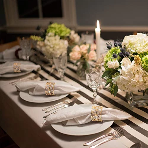 12PCS – Napkin Rings, Gold Napkin Rings Set Of 12, Holiday Napkin Holders For Dining, Anniversary, Birthday, Christmas, Easter, Fall, Halloween, Thanksgiving, Party Of Table Setting 4 12PCS – Napkin Rings, Gold Napkin Rings Set Of 12, Holiday Napkin Holders For Dining, Anniversary, Birthday, Christmas, Easter, Fall, Halloween, Thanksgiving, Party Of Table Setting - Image 4