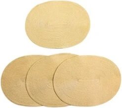 London Woven Spiral Table Placemats 16.9 X 13 Inches Oval Set Of 4 Non-Slip Dining Red -Generic Furniture Shop 51UrRXWw1L. AC