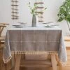 Tablecloth Kitchen & Table Linens Gray Rustic Table Cover Farmhouse Rectangle Square Tablecloth Table Cloth For Party, Birthday, Holiday, Dining 55 Inch