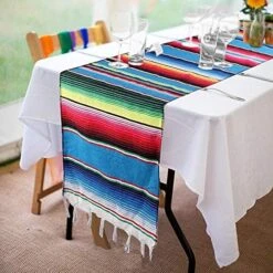 Mexican Serape Blanket Tablecloth 59 X 84 Inch For Mexican Wedding Party Decorations Outdoor Picnics Dining Table, Large Square Cotton Table Cloth -Generic Furniture Shop 51VrXV64oqL. AC