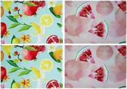 Summer Placemats Set Of 4 - Double Sided Pattern Washable Placemats, Placement Mats For Dining Table, Table Placemats Set Of 4, Linen Placemats, Dining Table Mats, Plate Mat Set, 18"X13" -Generic Furniture Shop 51WAtNrwJjL. AC