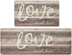 Farmhouse Kitchen Mats Sets 2 Piece Cushioned Anti-Fatigue Comfort Mat For Home & Office Ergonomically Engineered Memory Foam Kitchen Rug Waterproof Non-Skid, 30" By 17" + 47" By 17",Home -Generic Furniture Shop 51WdzOfBoFL. AC