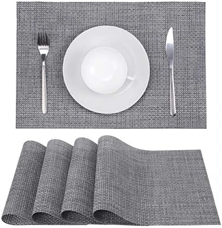 Placemats Set Of 4 Washable Heat-Resistant Non Slip Braided Table Mats Woven PVC Vinyl Kitchen Dining Patio Table Place Mats For Dinner Parties BBQs Indoor And Ourdoor Use.18"x12"(Bamboo-Beige) 10 Placemats Set Of 4 Washable Heat-Resistant Non Slip Braided Table Mats Woven PVC Vinyl Kitchen Dining Patio Table Place Mats For Dinner Parties BBQs Indoor And Ourdoor Use.18"x12"(Bamboo-Beige) - Image 10