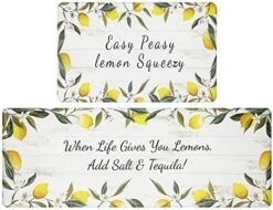 Anti Fatigue Kitchen Mat For Floor 2 Piece Waterproof Lemon Kitchen Rug Runner Thick Cushioned Kitchen Floor Mat Non Slip Kitchen Mat And Rug Comfort Heavy Duty Standing Mat Carpets For Kitchen -Generic Furniture Shop 51Y1iqYfxKL. AC