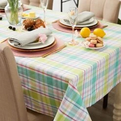 Spring Plaid Table Top Collection 100% Machine Washable Dress Up Your Table For Spring, Easter, Family Dinners, Picnics And Everyday, 60x84 -Generic Furniture Shop 51Y2Qc4ZtEL