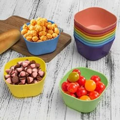 15 Ounce Bowls Set Of 16 Kids Colorful Snack Bowls Set Toddlers Cereal Bowl Set Children Bowl Kid Microwave Dishwasher Safe BPA Free Bowls - 8 Colors -Generic Furniture Shop 51YVX1cE4QL