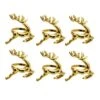 (Set Of 6) Gold Reindeer Dinner Napkin Rings For Christmas Lunch Dinner Party Tableware Napkin Set Christmas Decorations Napkin Holder