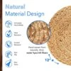 Round Woven Placemats Set - Heat Resistant Non-Slip Wicker Chargers For Dining Table - Perfect For Wedding Holiday Dinner (Natural, Water Hyacinth 13.9" Set Of 2)