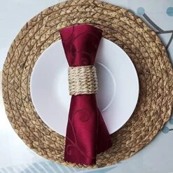 Woven Napkin Rings, Natural Water Hyacinth Woven Napkin Buckle, Handmade Braided Napkin Holder -Generic Furniture Shop 51YoJh4c8pL