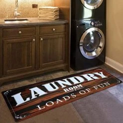 USTIDE Black White Laundry Room Rug Runner, Farmhouse Laundry Foam Mats For Washroom Bathroom Non Skid Laundry Mats, Kitchen Mat, 20x48, Loads Of Fun Decor 14 USTIDE Black White Laundry Room Rug Runner, Farmhouse Laundry Foam Mats For Washroom Bathroom Non Skid Laundry Mats, Kitchen Mat, 20x48, Loads Of Fun Decor -Generic Furniture Shop 51Z8kAeU9L. AC