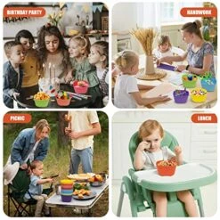 15 Ounce Bowls Set Of 16 Kids Colorful Snack Bowls Set Toddlers Cereal Bowl Set Children Bowl Kid Microwave Dishwasher Safe BPA Free Bowls - 8 Colors -Generic Furniture Shop 51ZA8wqZQ6L