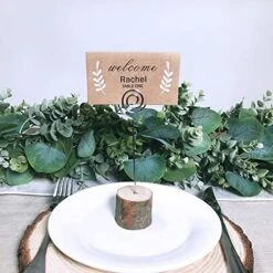 30 Pcs Rustic Wood Place Card Holders With Swirl Wire Wooden Bark Memo Holder Stand Card Photo Picture Note Clip Holders 5.8" And Kraft Place Cards Bulk For Wedding Party Table Number Name Sign -Generic Furniture Shop 51ZBS01IlvL