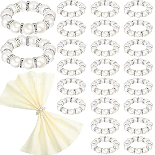 Arl Napkin Rings Set Of 24, Napkin Rings Holder Stretched Rhinestone Serviette Rings Buckle Silver Elastic Spring Beaded Napkin Rings For Weddings Reception Thanksgiving Party Banquet Table Decor 1 Arl Napkin Rings Set Of 24, Napkin Rings Holder Stretched Rhinestone Serviette Rings Buckle Silver Elastic Spring Beaded Napkin Rings For Weddings Reception Thanksgiving Party Banquet Table Decor