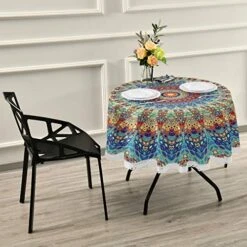 Mandala Round Tablecloth 60 Inch Macrame Lace Table Cloth Table Cover For Kitchen Dinning Tabletop Decor 20 Mandala Round Tablecloth 60 Inch Macrame Lace Table Cloth Table Cover For Kitchen Dinning Tabletop Decor -Generic Furniture Shop 51ZfQJwnopL