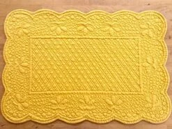 100% Cotton Quilted Round Placemat In White | Single Placemat -Generic Furniture Shop 51Zp5ne2D L. AC