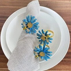 Set Of 6 Bee Napkin Rings Modern Daisy Flower Napkin Holder Tablescape Table Place Setting Party Wedding Dining Decor Accessories (Cream) 8 Set Of 6 Bee Napkin Rings Modern Daisy Flower Napkin Holder Tablescape Table Place Setting Party Wedding Dining Decor Accessories (Cream) -Generic Furniture Shop 51Zv7a9 0wL. AC