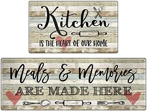 Kitchen Mat Set Of 2, Kitchen Rugs Anti-Fatigue Non-Slip Kitchen Floor Mats Waterproof Standing Mat With Sayings, Warming Gifts For Kitchen Decor, 17"x 30"+17"x 47" 7 Kitchen Mat Set Of 2, Kitchen Rugs Anti-Fatigue Non-Slip Kitchen Floor Mats Waterproof Standing Mat With Sayings, Warming Gifts For Kitchen Decor, 17"x 30"+17"x 47" - Image 7