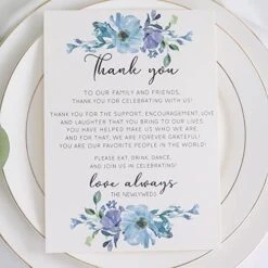 Wedding Thank You Place Setting Cards, 50 Pieces Place Cards For Table Setting, Table Place Cards For Wedding Favors, Receptions, Dinner Parties, Events And Celebrations (4 X 6 In, Floral) 23 Wedding Thank You Place Setting Cards, 50 Pieces Place Cards For Table Setting, Table Place Cards For Wedding Favors, Receptions, Dinner Parties, Events And Celebrations (4 X 6 In, Floral) -Generic Furniture Shop 51aSXBO9g7L. AC